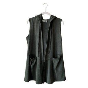 LOGO LOUNGE BY LORI GOLDSTEIN FRENCH TERRY AND SUEDE LOUNGE CARDIGAN Size XS